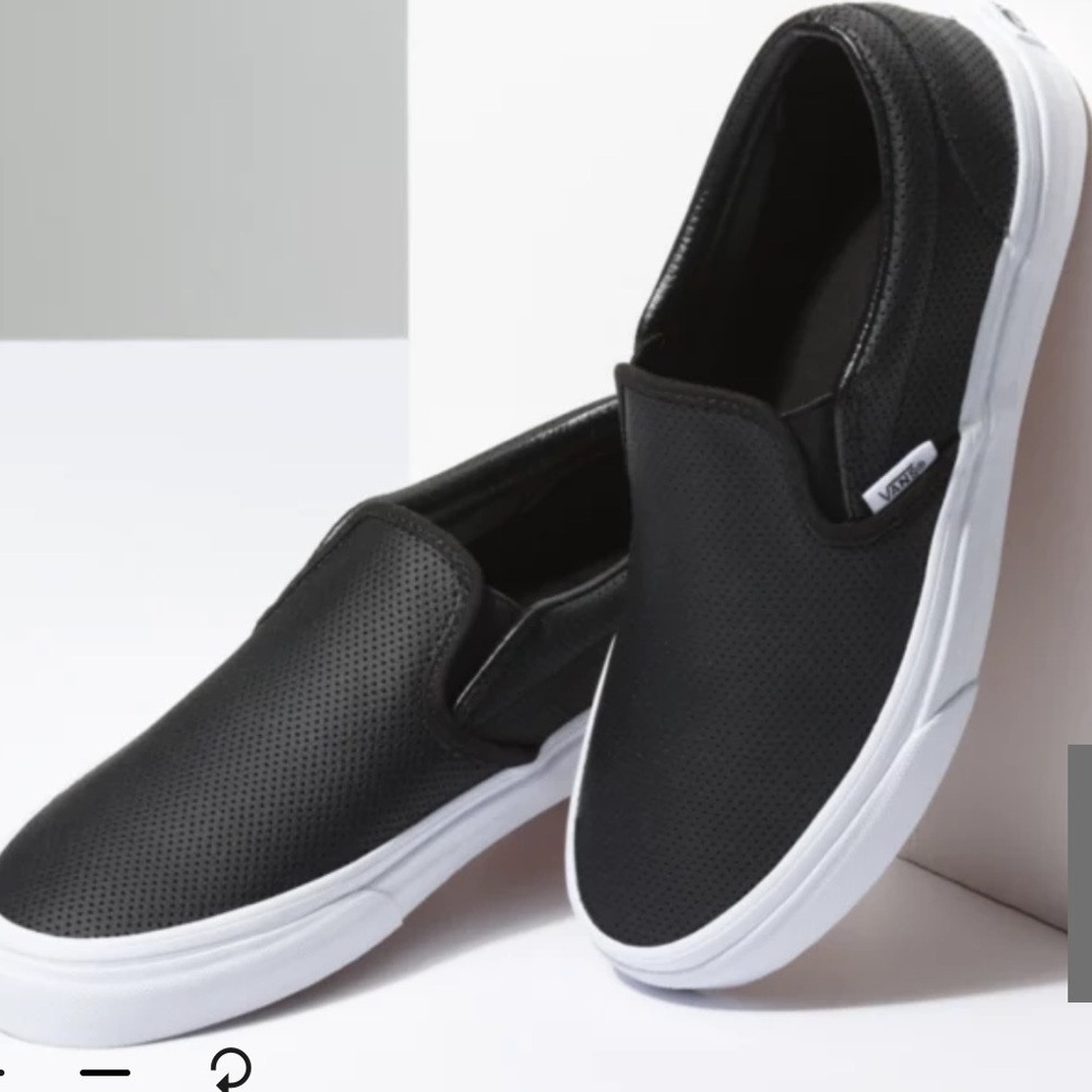 Perf leather womens slip on Vans size 10
